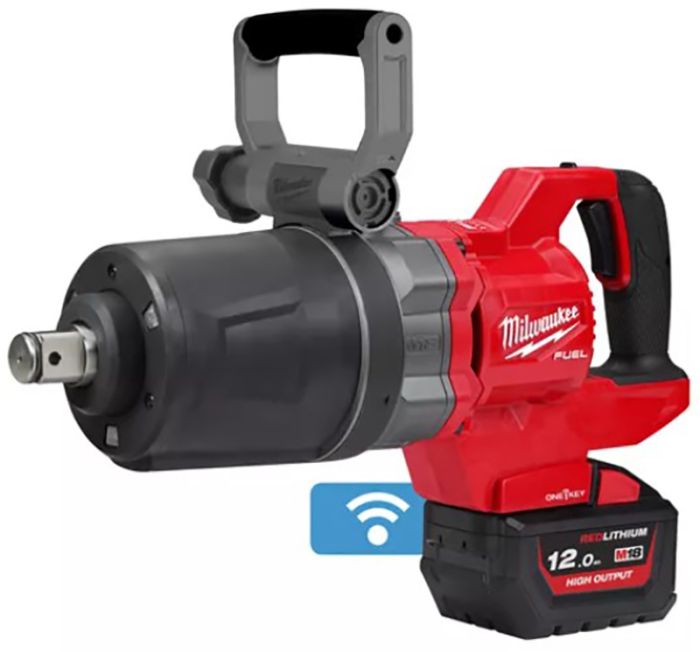 Гайковерт аккумуляторный бесщеточный MILWAUKEE 1'' (2711Нм) M18 ONEFHIWF1DS-121C, с кольцом(ЗУ+1ак.)