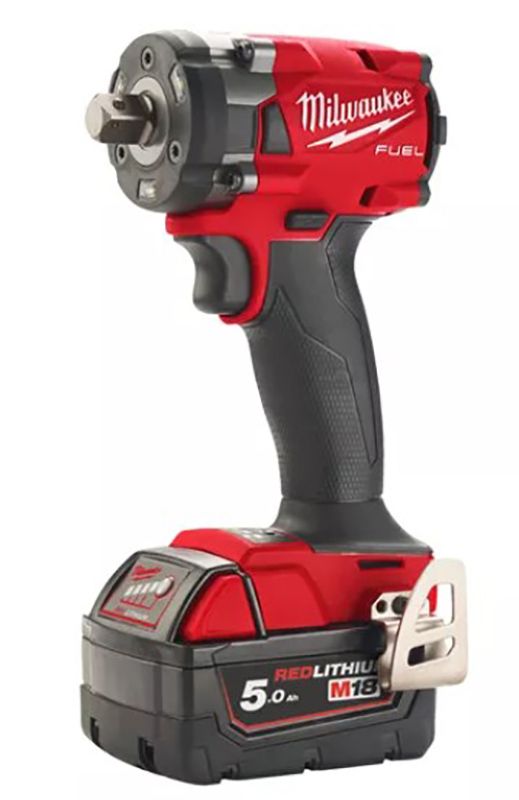 Гайковерт аккумуляторный бесщеточный MILWAUKEE 1/2" (339 Нм) M18 FIW2P12-502X, с пином (ЗУ+2Х5Ач)
