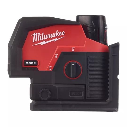 Нивелир линейно-точечный аккумуляторный MILWAUKEE M12 CLLP-301C (зелёный луч)