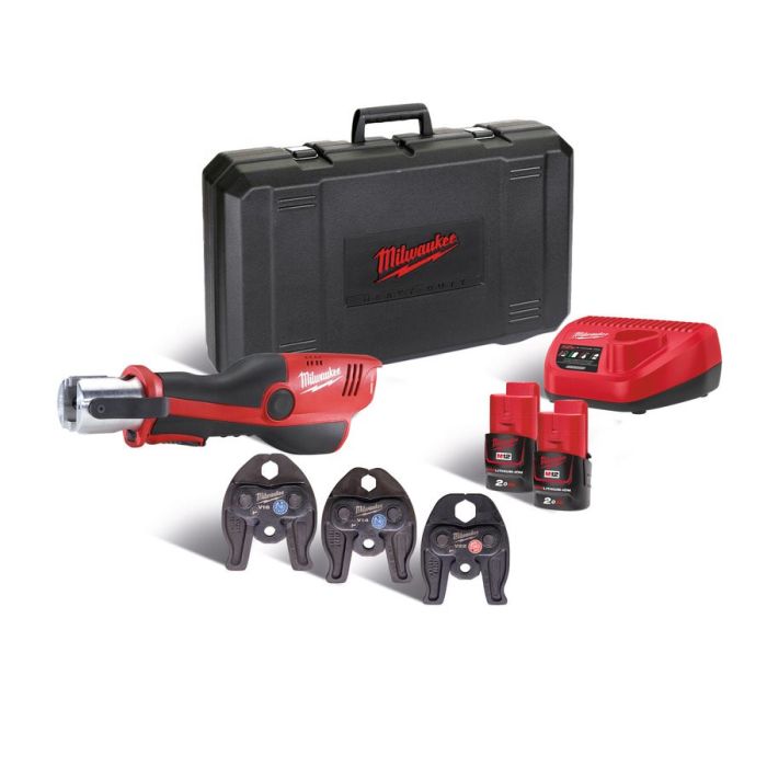 Обжимник гидравлический аккумуляторный для труб MILWAUKEE M12 HPT-202C V-SET2 (ЗУ+2акк.Х2Ач+кейс)