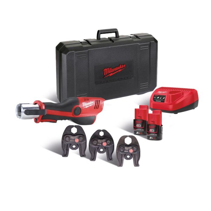 Обжимник гидравлический аккумуляторный для труб MILWAUKEE M12 HPT-202C V-SET2 (ЗУ+2акк.Х2Ач+кейс)