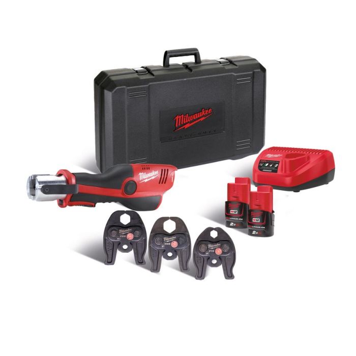 Обжимник гидравлический аккумуляторный для труб MILWAUKEE M12 HPT-202C V-SET2 (ЗУ+2акк.Х2Ач+кейс)