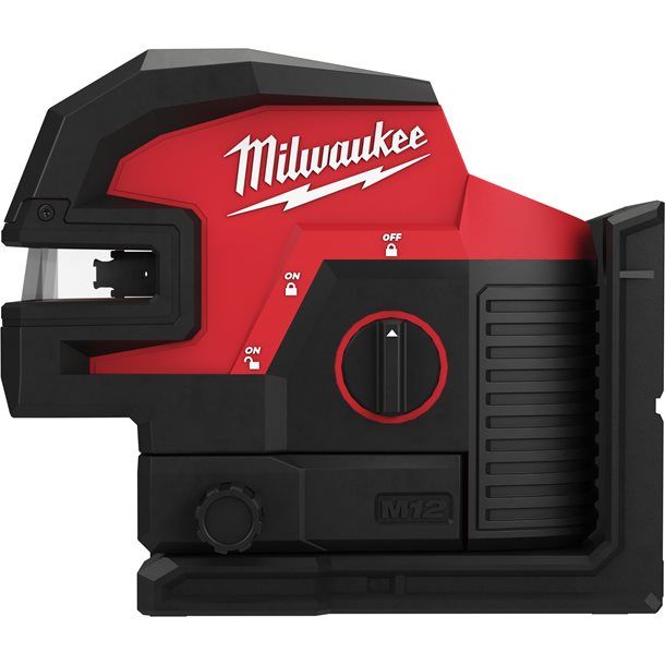 Нивелир 4х точечный лазерный аккумуляторный MILWAUKEE M12 CLL4P-0C (зелёный луч)