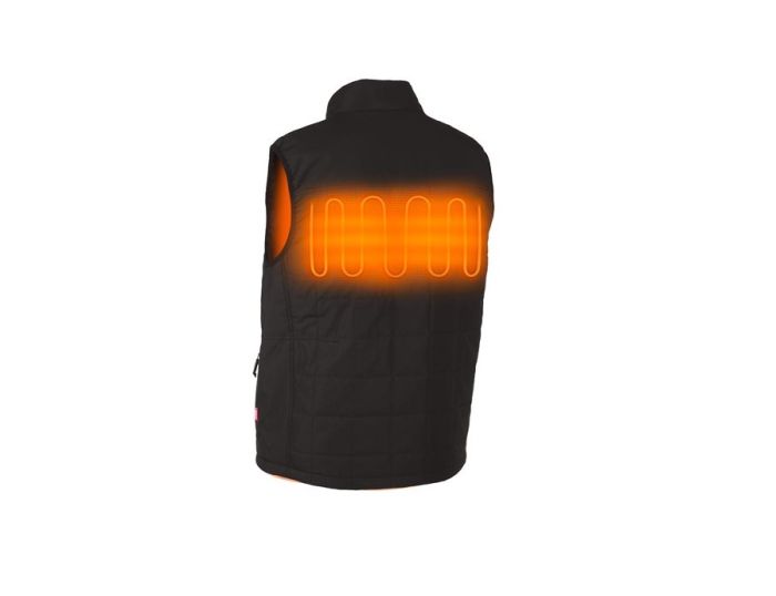Жилет с подогревом MILWAUKEE, M12 HPVBL2-0(XXL), черный (размер XXL)