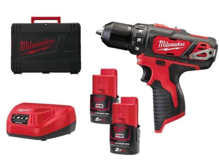 Дрель-шуруповёрт аккумуляторная MILWAUKEE M12 BDD-202C (30 Нм) (замена на 4933499686)