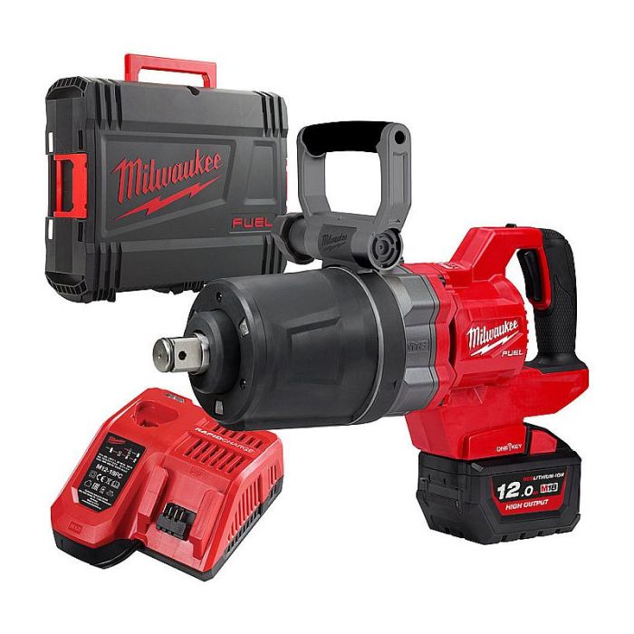 Гайковерт аккумуляторный бесщеточный MILWAUKEE 1'' (2711Нм) M18 ONEFHIWF1DS-121C, с кольцом(ЗУ+1ак.)