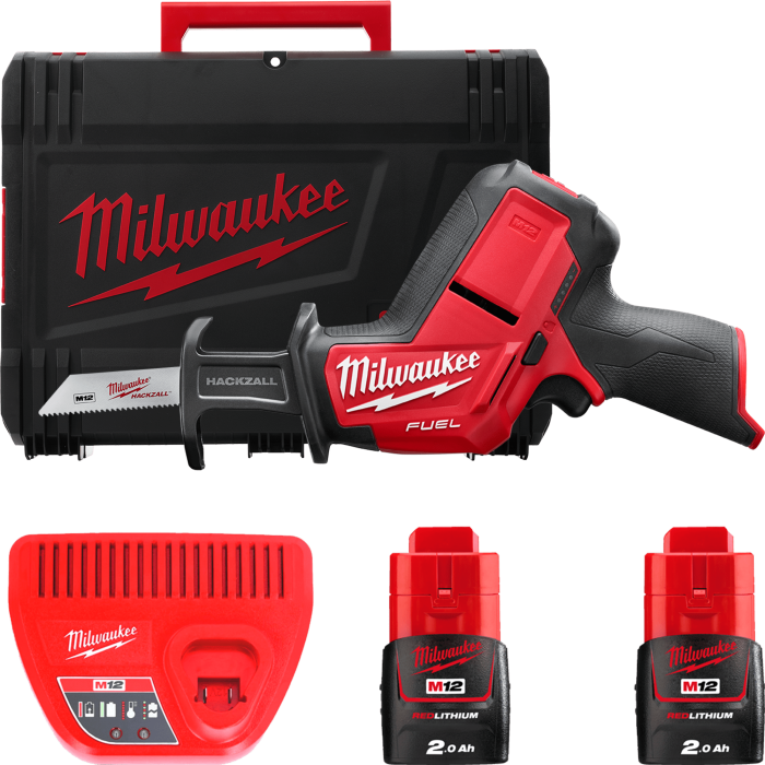 Пила сабельная аккумуляторная бесщеточная MILWAUKEE M12 CHZ-202C (ЗУ+2акк.Х2Ач+кейс)