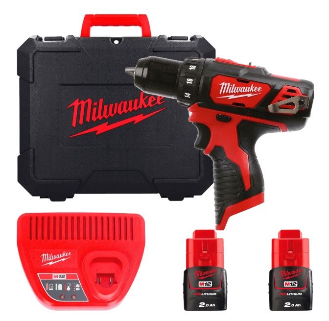 Дрель-шуруповёрт аккумуляторная MILWAUKEE M12 BDD-202C (30 Нм) (замена на 4933499686)