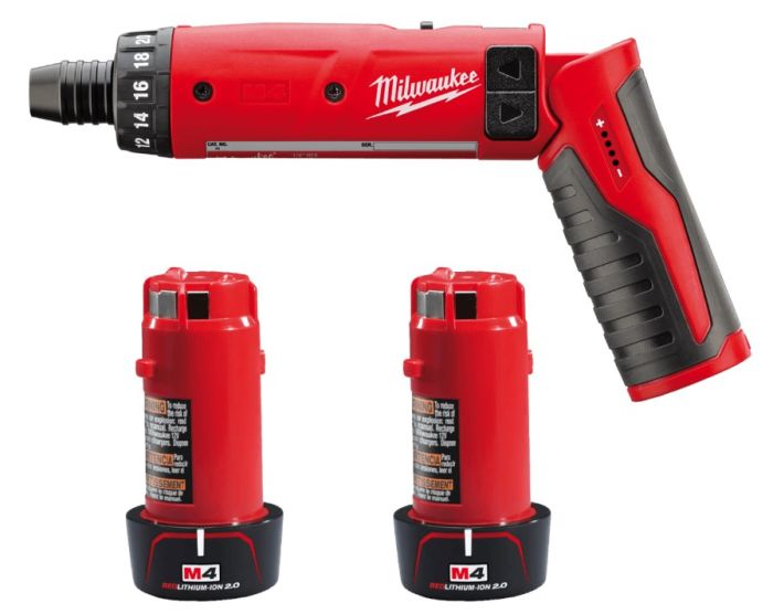 Аккумуляторная отвертка MILWAUKEE M4 D-202B крут. мом. 5 Нм