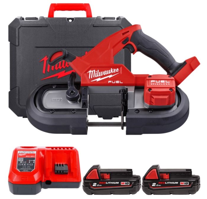 Пила ленточная аккумуляторная бесщёточная MILWAUKEE M18 FBS85-202C (ЗУ+2акк.Х2Ач+кейс)