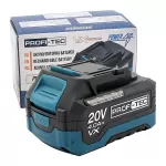 Аккумуляторная батарея PROFI-TEC PT2040VX (20 В / 4.0 Ач, высокотоковая, с индикатором)
