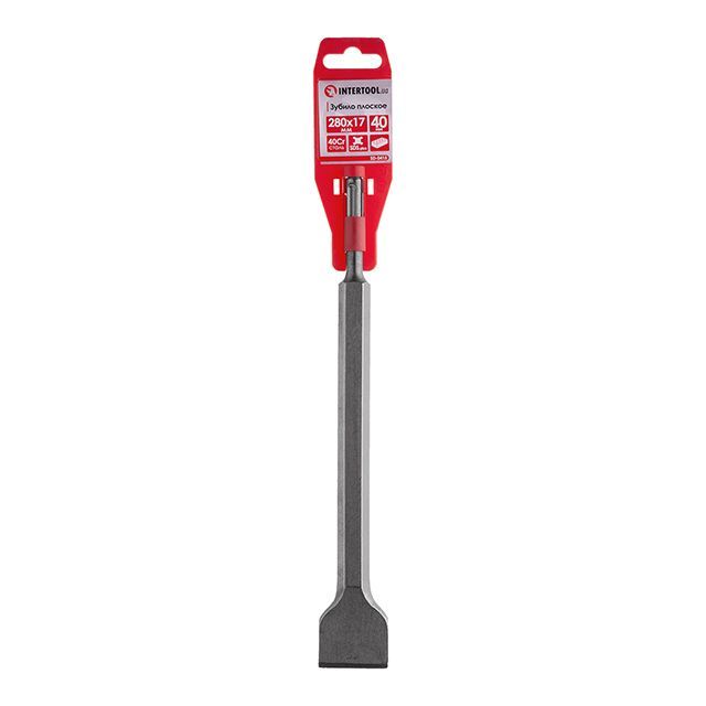 Зубило плоское SDS-PLUS 17х280х40 мм INTERTOOL SD-0415