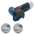 Акумуляторна кутова шліфмашина Bosch GWS 12V-76 Professional, без акб, з 3 відрізними дисками в картоні
