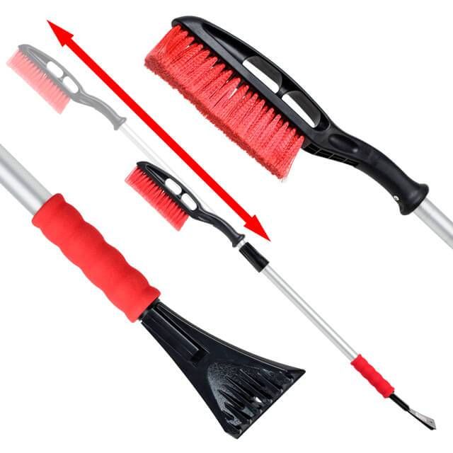 Щетка со скребком, телескопическая, 99-139 см INTERTOOL AT-0119