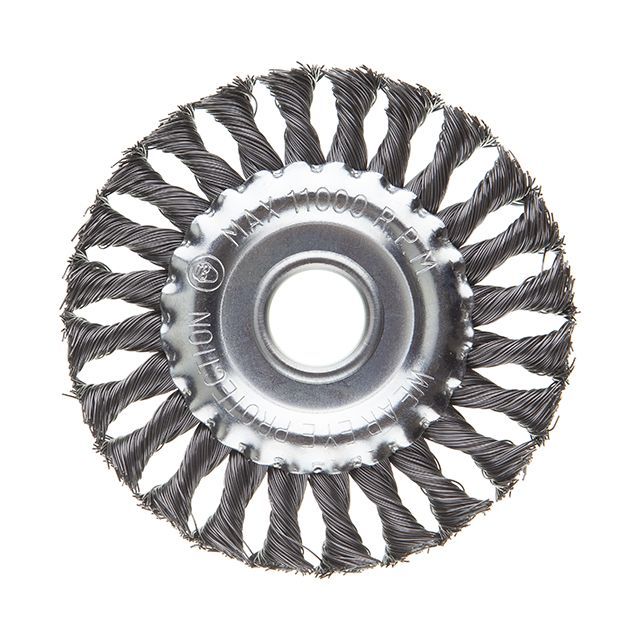 Щетка кольцевая 125*22.2 мм (пучки витой проволоки) INTERTOOL BT-7125