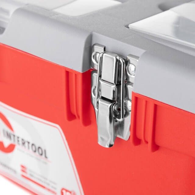 Ящик для инструментов с металлическими замками 18" 480*250*230 мм INTERTOOL BX-0518