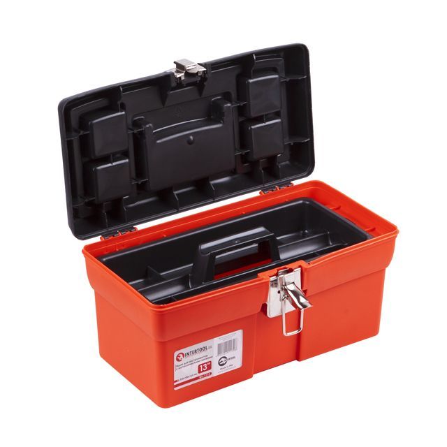 Ящик для инструментов с металлическими замками 13" 330*180*165 мм INTERTOOL BX-1113