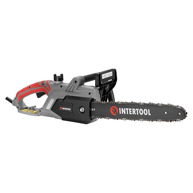 Пила цепная электрическая 2400 Вт, шина 40 см, боковой двигатель INTERTOOL DT-2201
