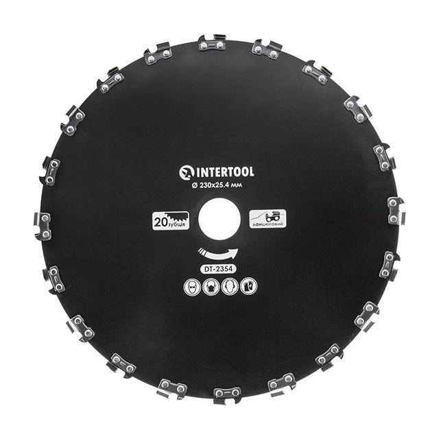 Нож для мотокосы/триммера ø230, 20T, цепной INTERTOOL DT-2354