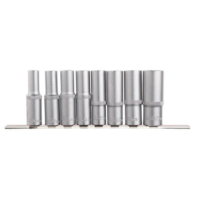 Набор удлиненных головок на планке 10-22, 1/2", 8 ед. INTERTOOL ET-6009