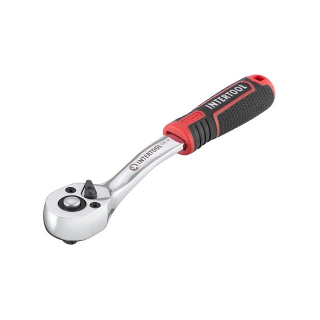 Рукоятка с храповым механизмом STORM, 1/4", 72 зуба, Cr-V INTERTOOL ET-8001