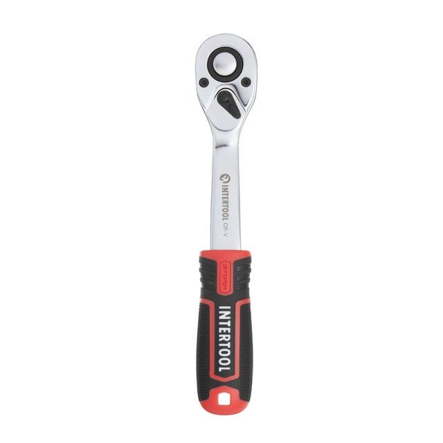 Рукоятка с храповым механизмом STORM, 1/2", 72 зуба, Cr-V INTERTOOL ET-8003