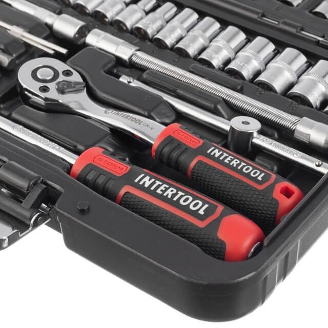 Набор инструментов 46 ед., STORM, 1/4", Сr-V INTERTOOL ET-8046