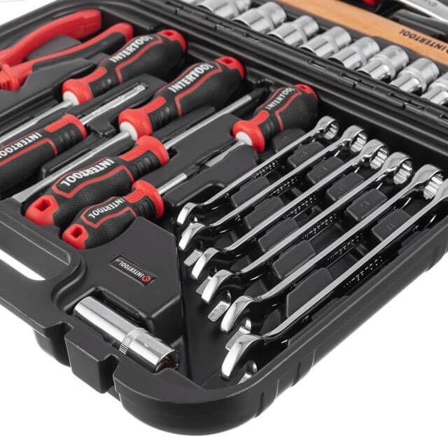 Набор инструментов 1/2" & 1/4", 56 ед., Cr-V STORM INTERTOOL ET-8056