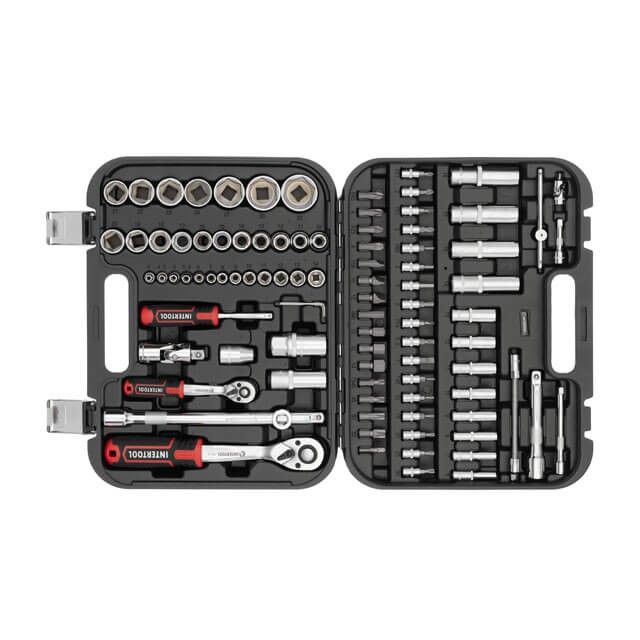 Набор инструментов 94 ед. STORM, 1/2", 1/4", Сr-V INTERTOOL ET-8094