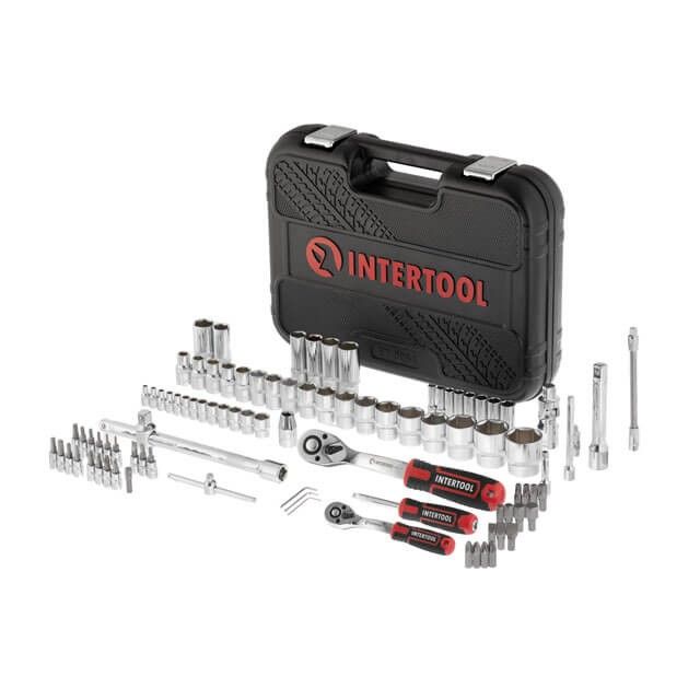 Набор инструментов 94 ед. STORM, 1/2", 1/4", Сr-V INTERTOOL ET-8094