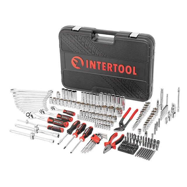 Набор инструментов 1/2" & 3/8" & 1/4", 233 ед., Cr-V STORM INTERTOOL ET-8233