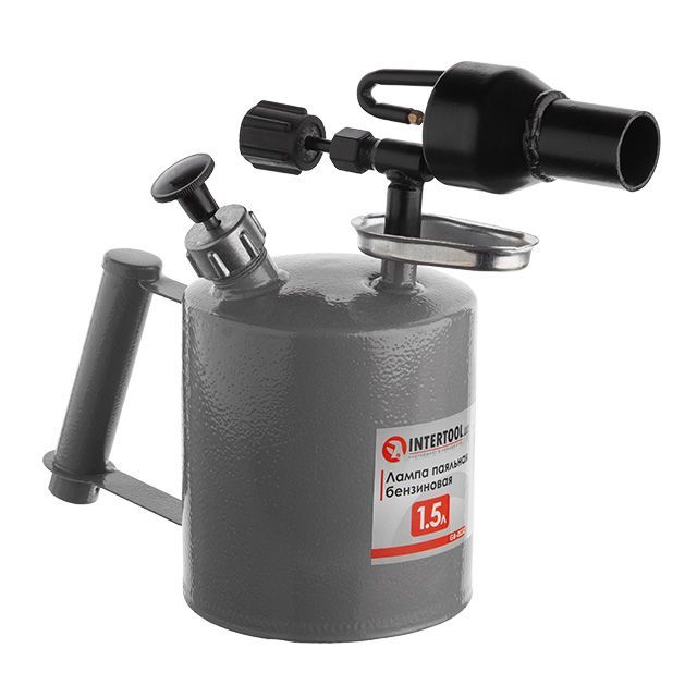 Лампа паяльная бензиновая 1,5 л INTERTOOL GB-0032