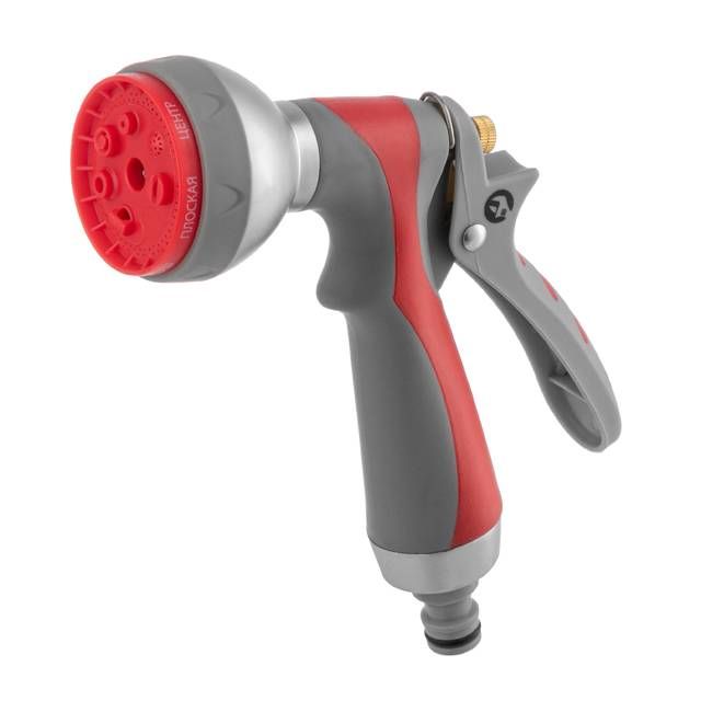 Пистолет-распылитель для полива 7-ми функциональный (центральный, туман, душ, угловой, полный, конический, плоский) LUXURY INTERTOOL GE-0008