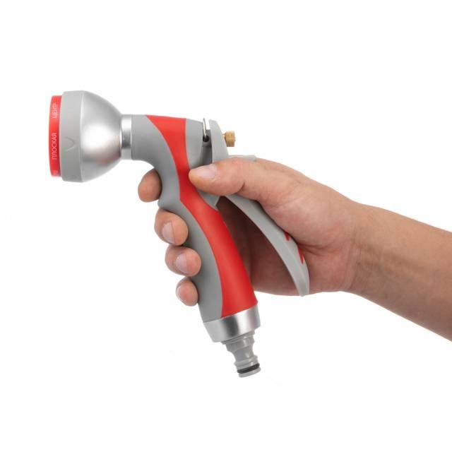 Пистолет-распылитель для полива 7-ми функциональный (центральный, туман, душ, угловой, полный, конический, плоский) LUXURY INTERTOOL GE-0008