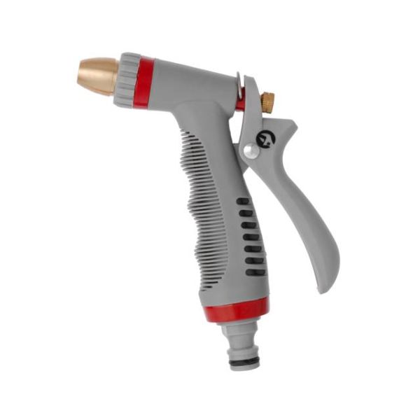 Пистолет-распылитель для полива с плавной регулировкой потока воды, ABS, PP, TPR, ZINC ALLOY, BRASS INTERTOOL GE-0012