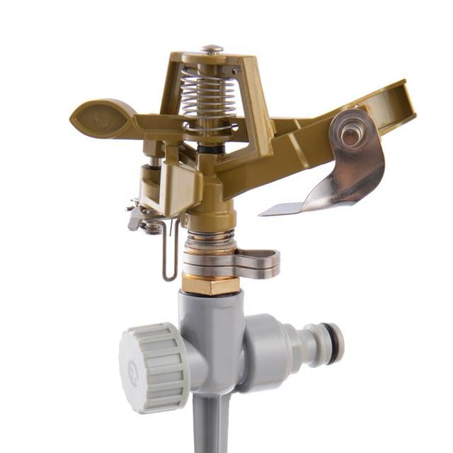 Дождеватель пульсирующий на костыле, круг/сектор полива до 12 м, Brass, Zinc all INTERTOOL GE-0052