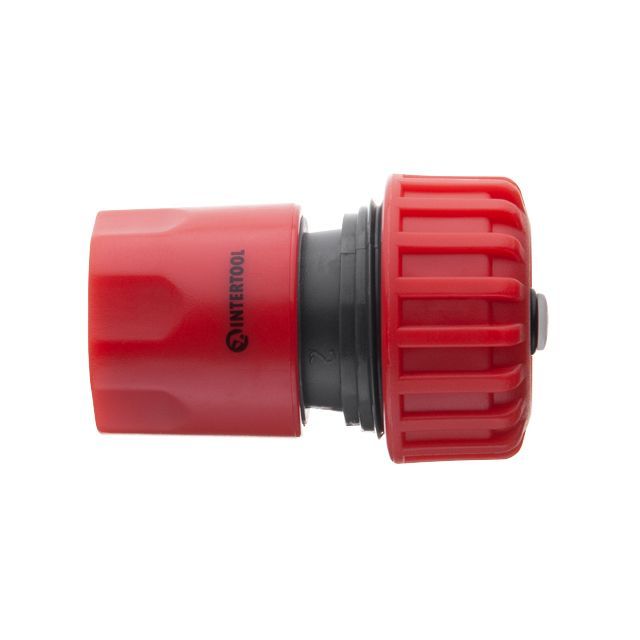 Коннектор 1/2" с аквастопом для шланга 3/4" INTERTOOL GE-1020