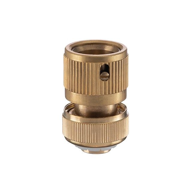 Коннектор латунный с аквастопом 1/2" на шланг 1/2" STORM INTERTOOL GE-1219