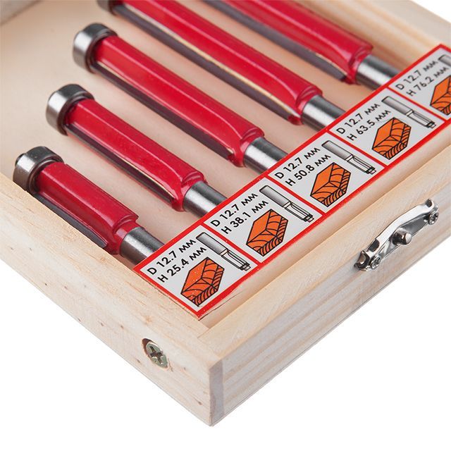 Набор фрез кромочных прямых, 5 ед. INTERTOOL HT-0076