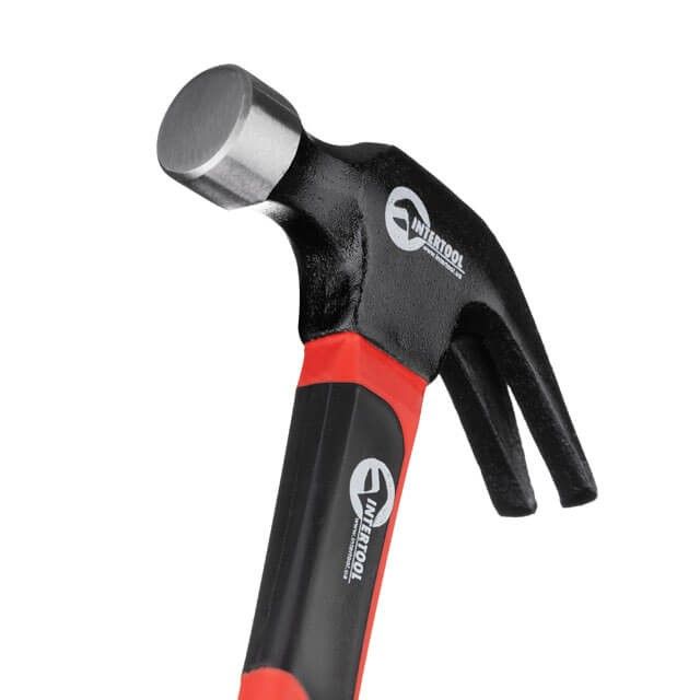 Молоток столярный 450 г, ручка из фибергласса INTERTOOL HT-0223