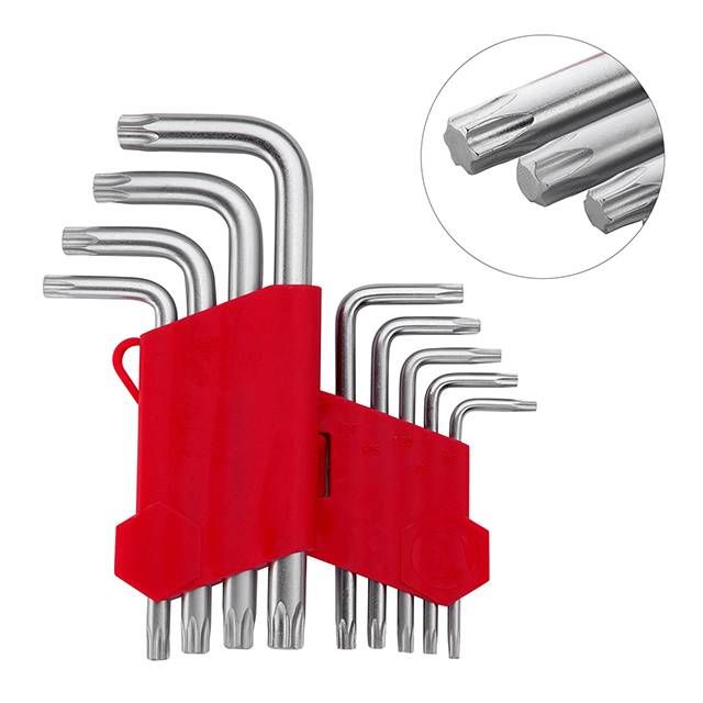 Набор Г-образных ключей TORX 9 ед., Т10-Т50, Cr-V, Small INTERTOOL HT-0607