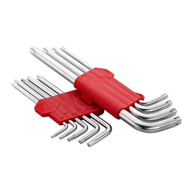 Набор Г-образных ключей TORX удлиненных 9 ед., Т10-Т50, Cr-V INTERTOOL HT-0608