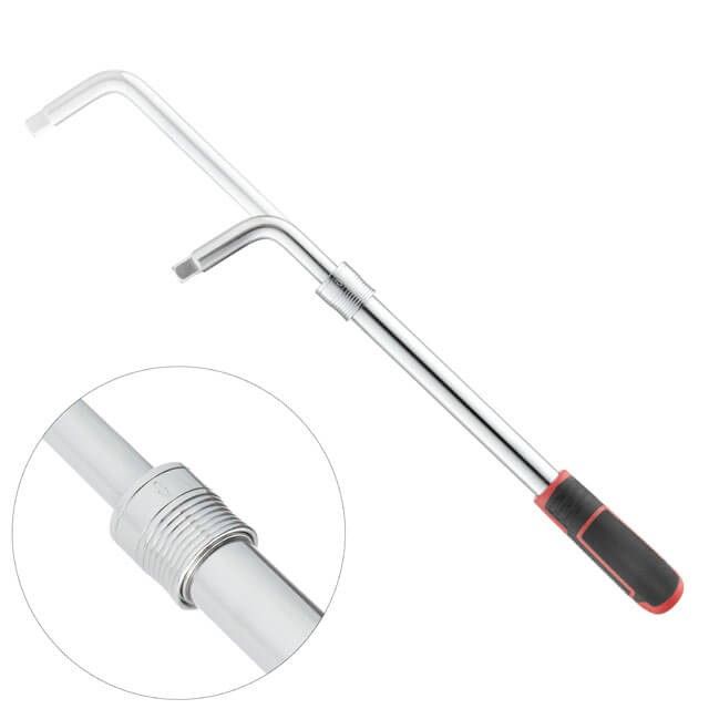 Ключ баллонный телескопический 1/2", 17-19, 21-23мм, STORM, Cr-V, чехол INTERTOOL HT-1601