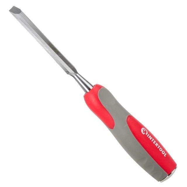 Стамеска 12 мм, Cr-V, двухкомпонентная рукоятка INTERTOOL HT-3512