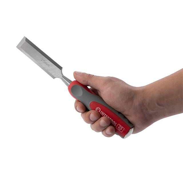 Стамеска 25 мм, Cr-V, двухкомпонентная рукоятка INTERTOOL HT-3525