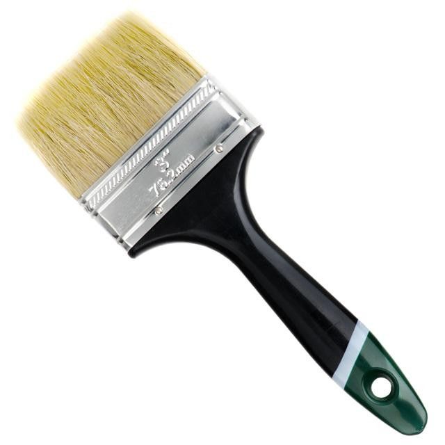 Кисть флейцевая 76*13*44 мм, пластиковая ручка INTERTOOL KT-1376