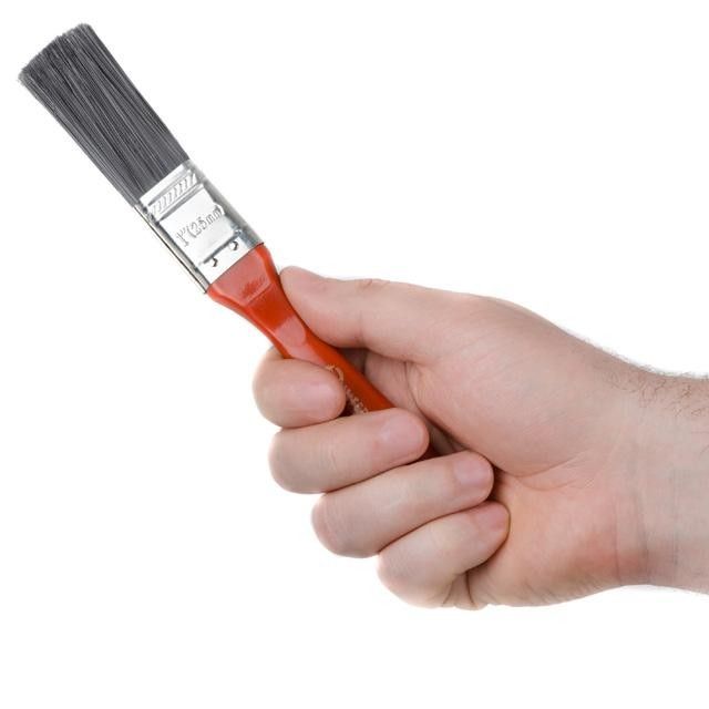 Кисть флейцевая "Лакра", 25*13*54 мм, пластиковая ручка INTERTOOL KT-1425
