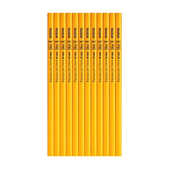 Карандаш для стекла 240 мм, 12 ед./уп. INTERTOOL KT-5001