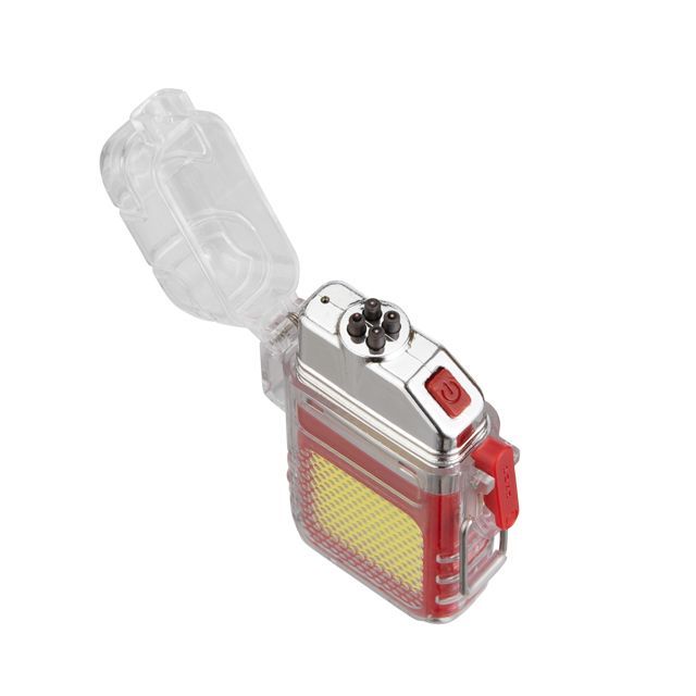 Фонарь брелок с плазменной зажигалкой INTERTOOL LB-0165