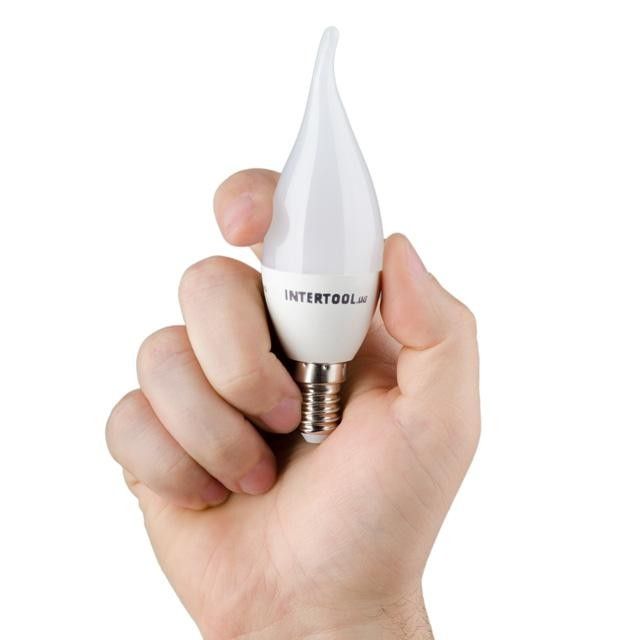Светодиодная лампа LED 3 Вт, E14, 220 В, гарантия 3 года INTERTOOL LL-0161